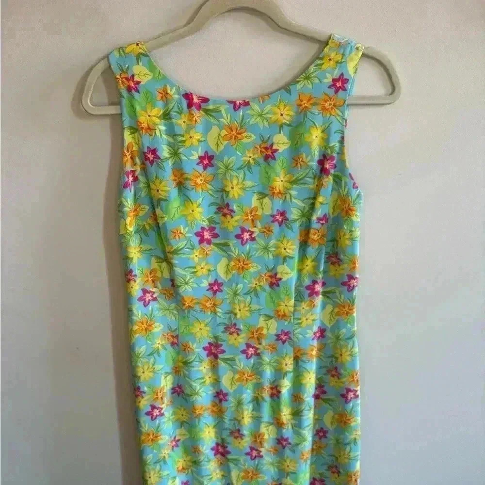 Maggy London 100% Silk Floral Maxi Dress - Picture 2 of 9